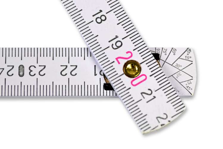 Bild von Holzgliedermaßstab, weiß 